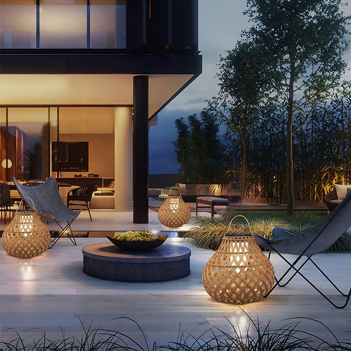 Woven Sphere Lantern Outdoor Lamp - DWHOME