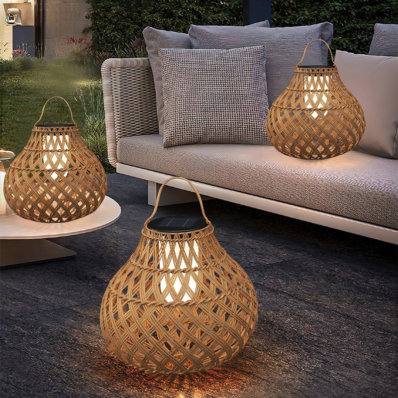 Woven Sphere Lantern Outdoor Lamp-DWHOME