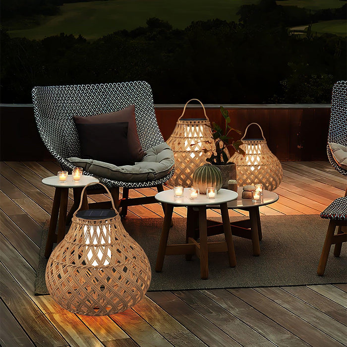 Woven Sphere Lantern Outdoor Lamp - DWHOME