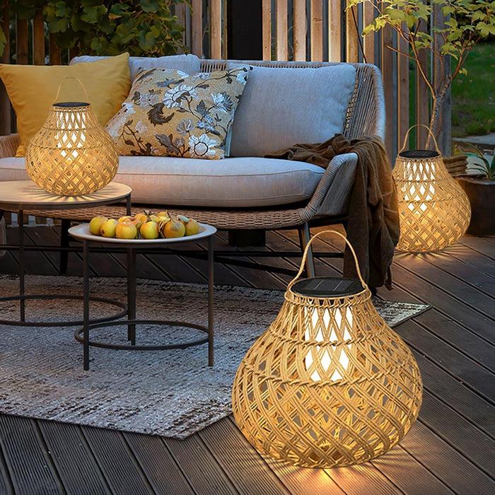 Woven Sphere Lantern Outdoor Lamp - DWHOME