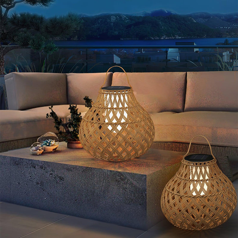 Woven Sphere Lantern Outdoor Lamp-DWHOME