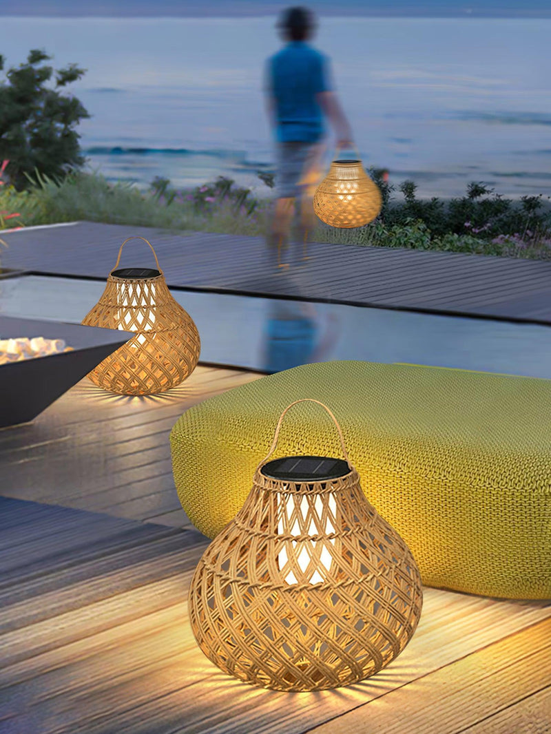 Woven Sphere Lantern Outdoor Lamp-DWHOME
