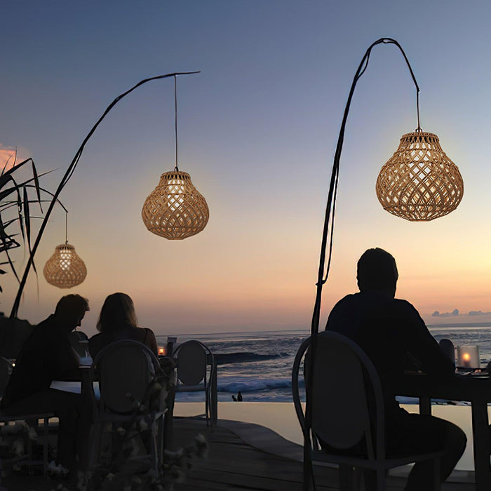 Woven Sphere Lantern Outdoor Lamp - DWHOME