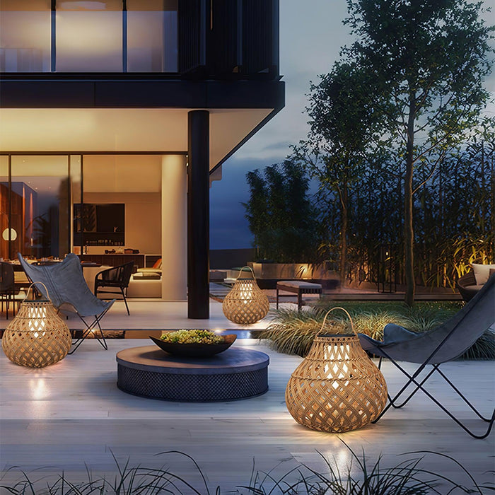 Woven Sphere Lantern Outdoor Lamp - DWHOME