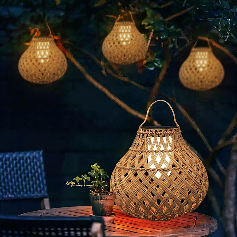 Woven Sphere Lantern Outdoor Lamp-DWHOME