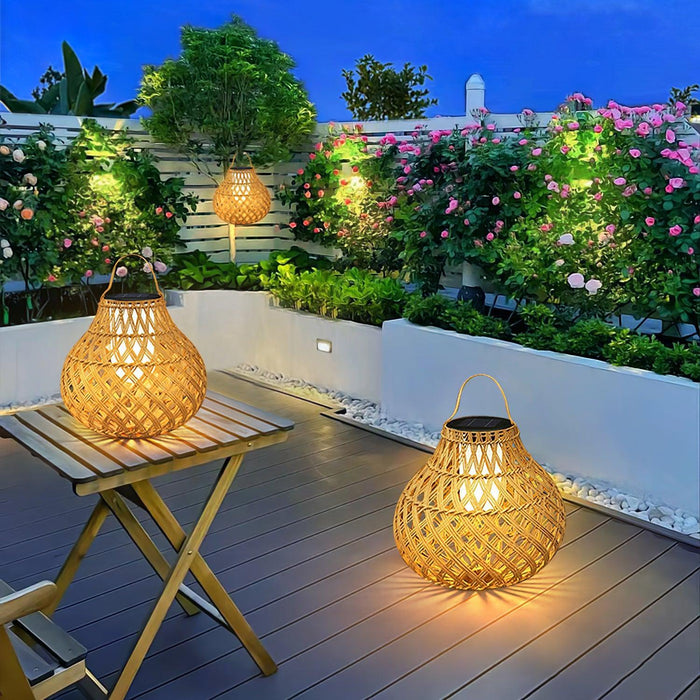 Woven Sphere Lantern Outdoor Lamp - DWHOME