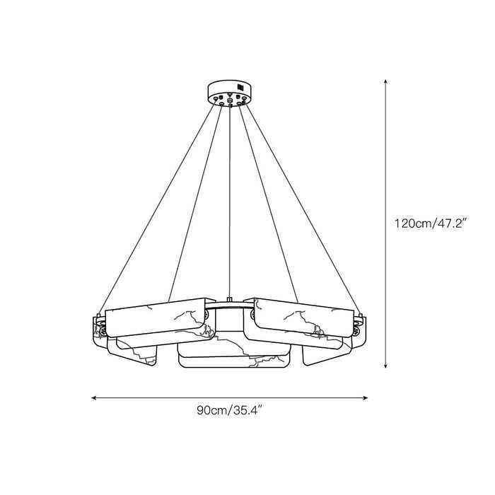 Years Alabaster Chandelier-DWHOME