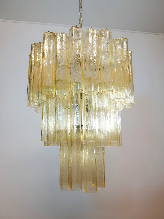 Yellow Murano Glass Tube Chandelier-DWHOME