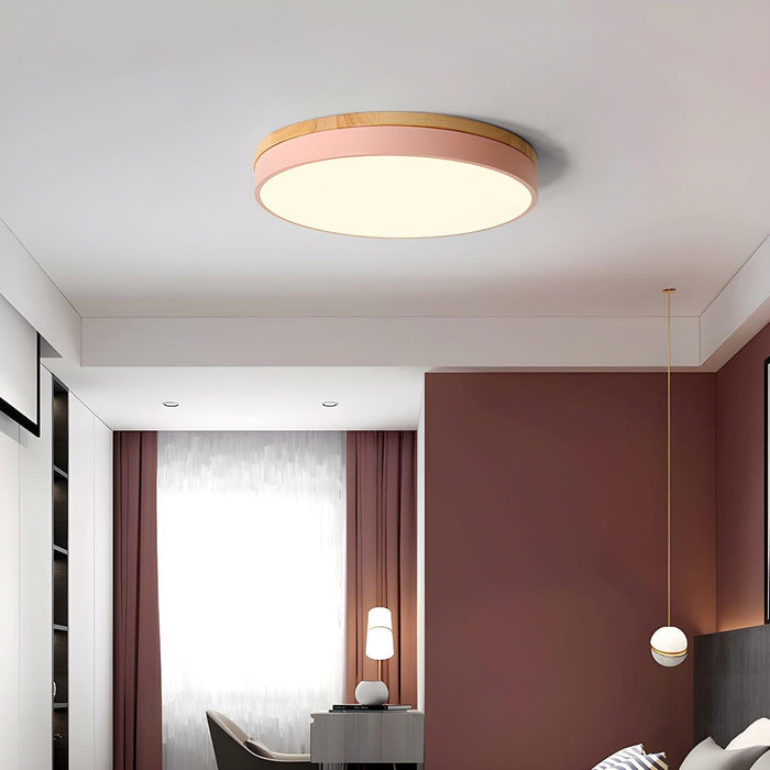 Zara Circular Wood Ceiling Lamp - DWHOME