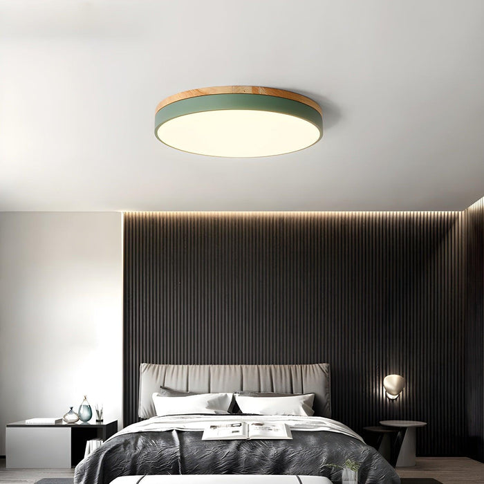 Zara Circular Wood Ceiling Lamp - DWHOME