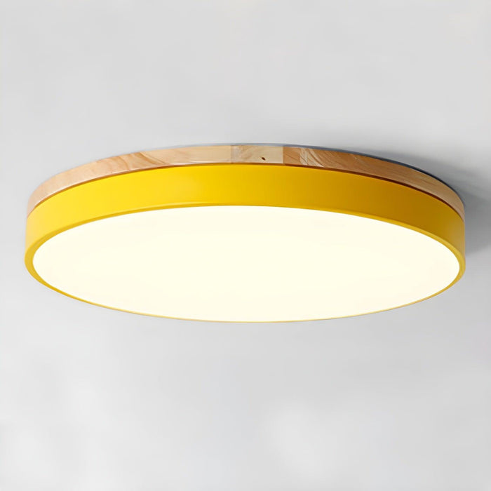 Zara Circular Wood Ceiling Lamp - DWHOME