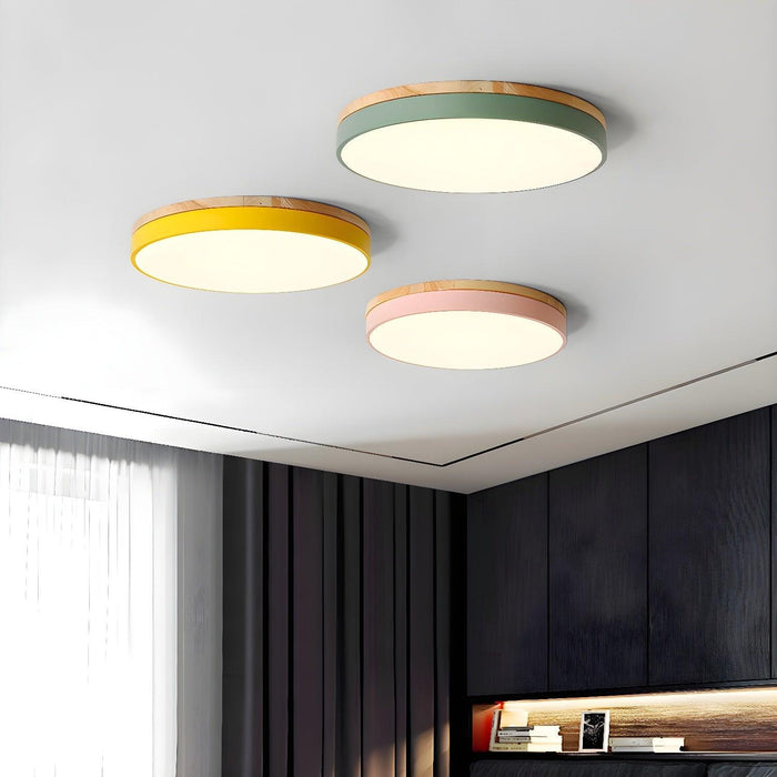 Zara Circular Wood Ceiling Lamp - DWHOME