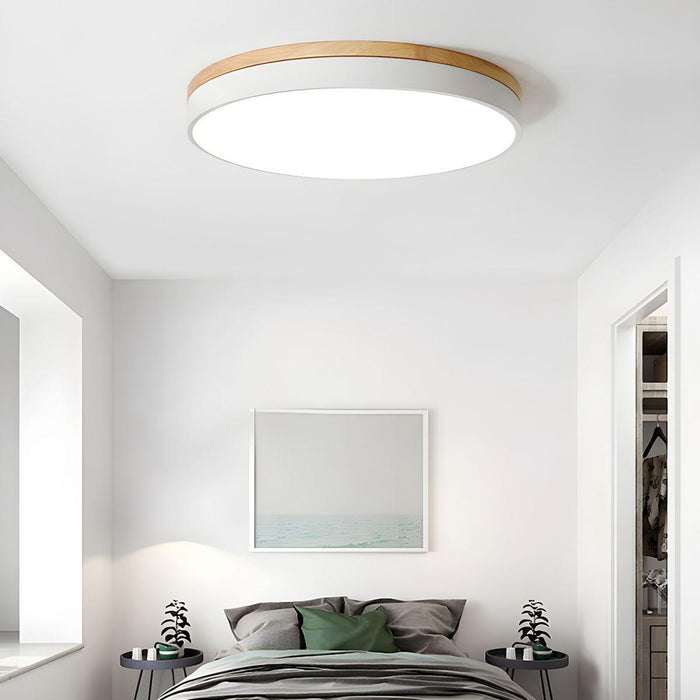 Zara Circular Wood Ceiling Lamp - DWHOME