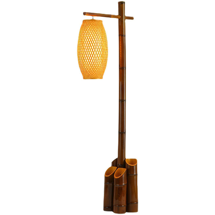 Zen Bamboo Tube Floor Lamp.