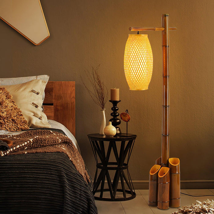 Zen Bamboo Tube Floor Lamp - DWHOME