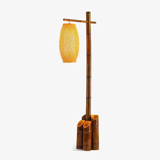 Zen Bamboo Tube Floor Lamp.