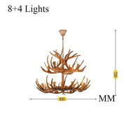 Zoey Resin Moose Antler Chandelier-DWHOME