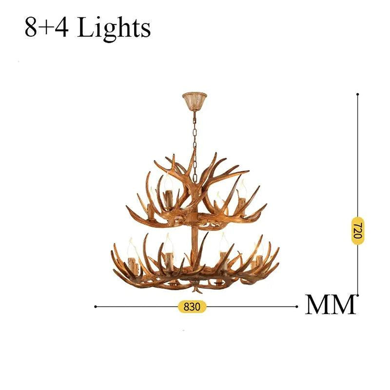 Zoey Resin Moose Antler Chandelier-DWHOME