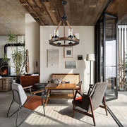 Zora Wagon Wheel Chandelier-DWHOME