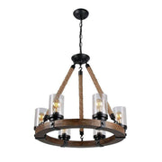 Zora Wagon Wheel Chandelier-DWHOME