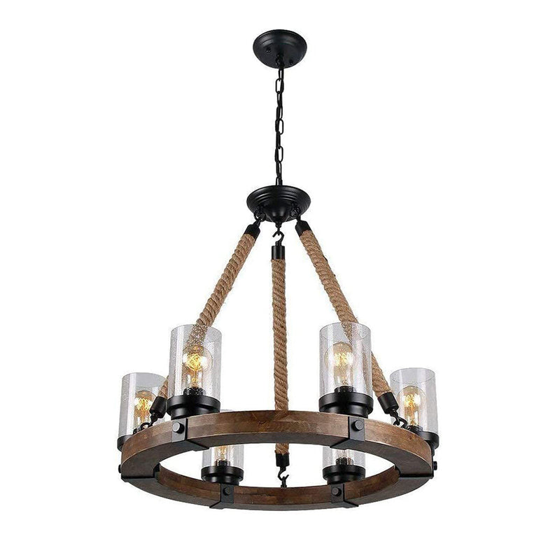 Zora Wagon Wheel Chandelier-DWHOME