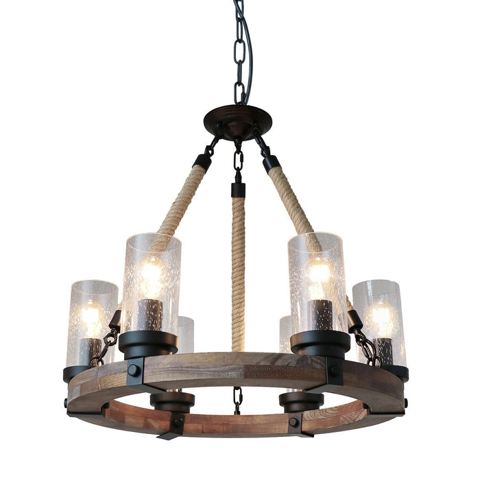 Zora Wagon Wheel Chandelier-DWHOME