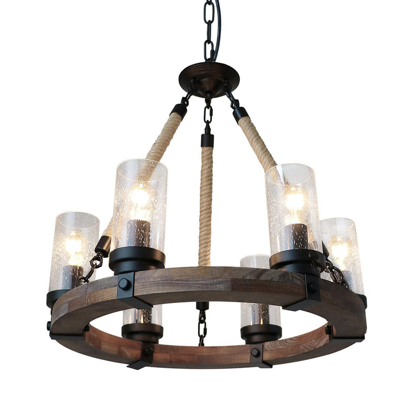 Zora Wagon Wheel Chandelier-DWHOME