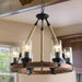 Zora Wagon Wheel Chandelier-DWHOME