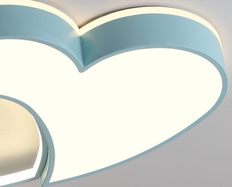 Acrylic LED Double Heart Ceiling Light for Children Room.