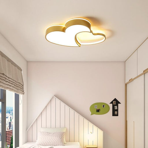 Acrylic LED Double Heart Ceiling Light for Children Room.