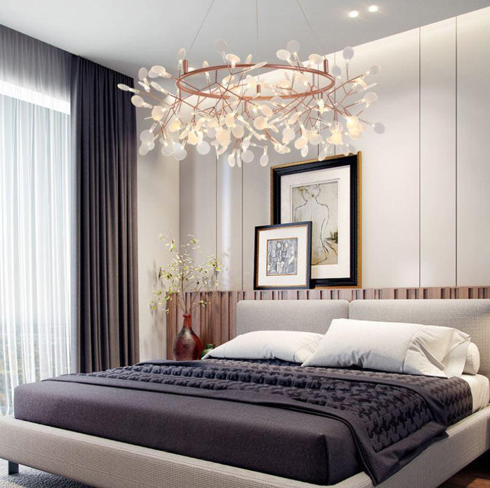 Acrylic Round Branches Design LED Chandelier for Living Room Bedroom Dining Room.