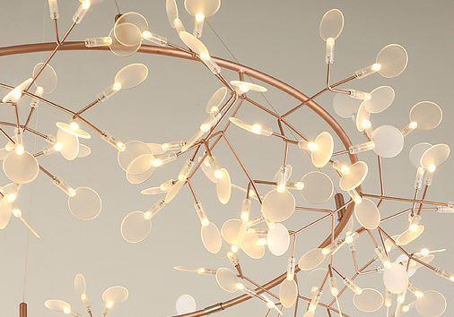 Acrylic Round Branches Design LED Chandelier for Living Room Bedroom Dining Room.