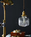 Alfred brass glass shade french country pendant light.