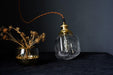 Alfred brass glass shade french country pendant light.