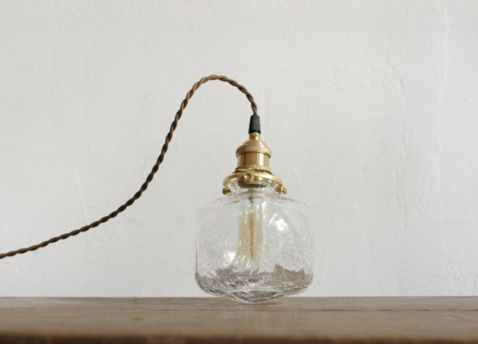 Alfred brass glass shade french country pendant light.