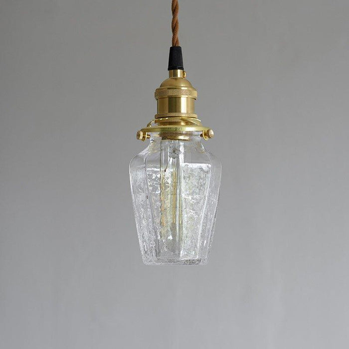 Alfred brass glass shade french country pendant light - DWHOME