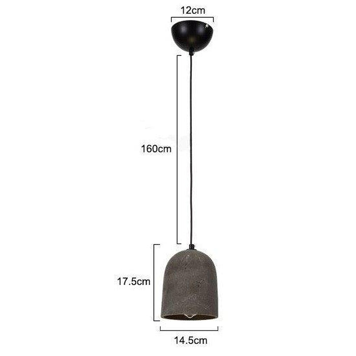 Allegro Concrete Dome Pendant Light-DWHOME