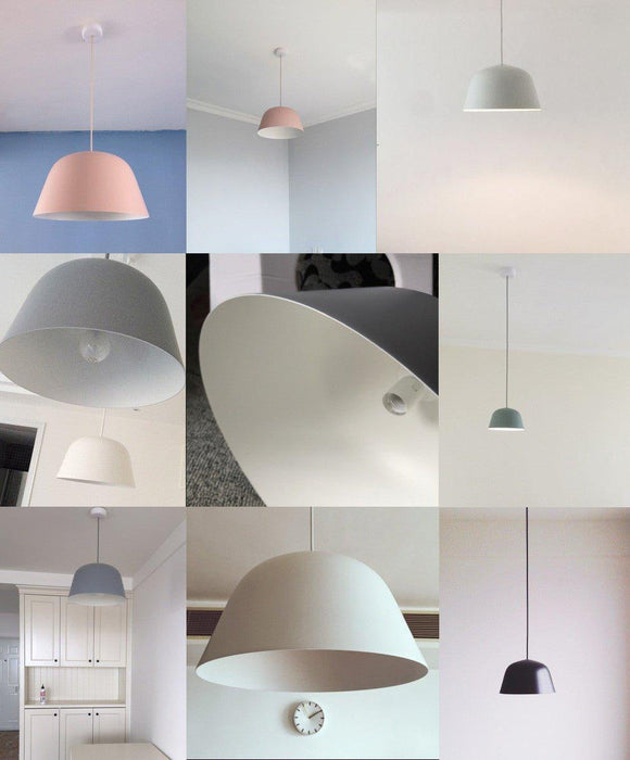 Ambit Metal Shade Pastel Coloured Pendant Light.