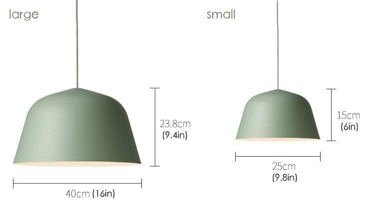 Ambit Metal Shade Pastel Coloured Pendant Light.