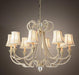 American Country Style Cloth Metal Crystal LED Chandelier.