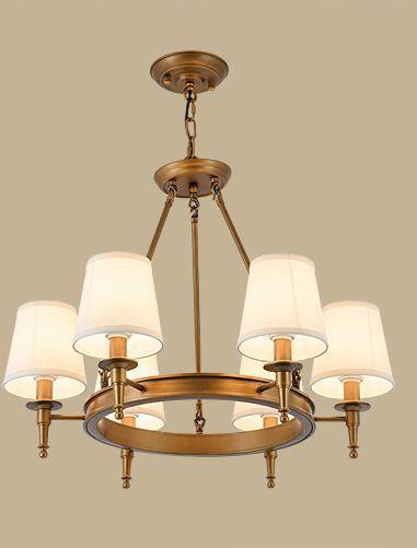 American Country Style Metal Cloth LED Chandelier.