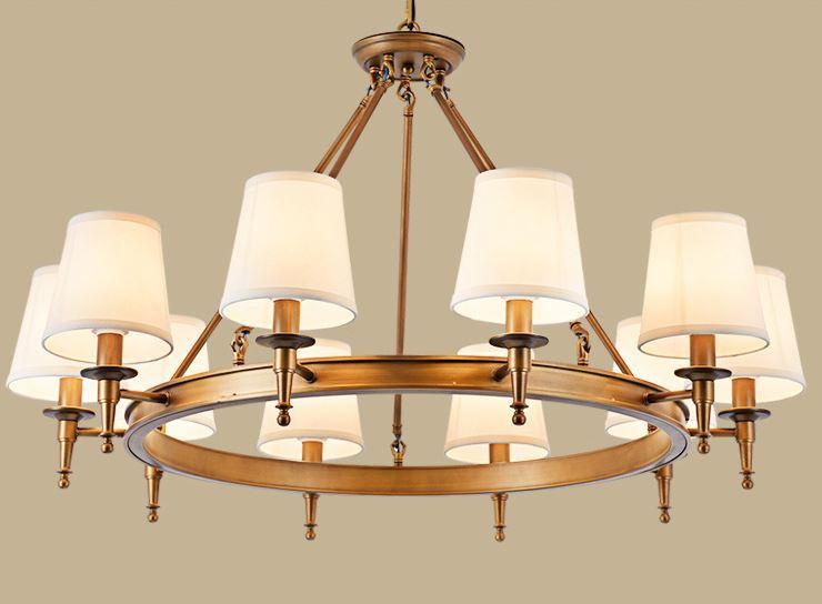 American Country Style Metal Cloth LED Chandelier.