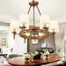 American Country Style Metal Cloth LED Chandelier.