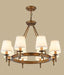 American Country Style Metal Cloth LED Chandelier.