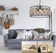 American Style Crystal LED Pendant Light Chandelier - Black.