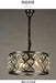 American Style Crystal LED Pendant Light Chandelier - Black.