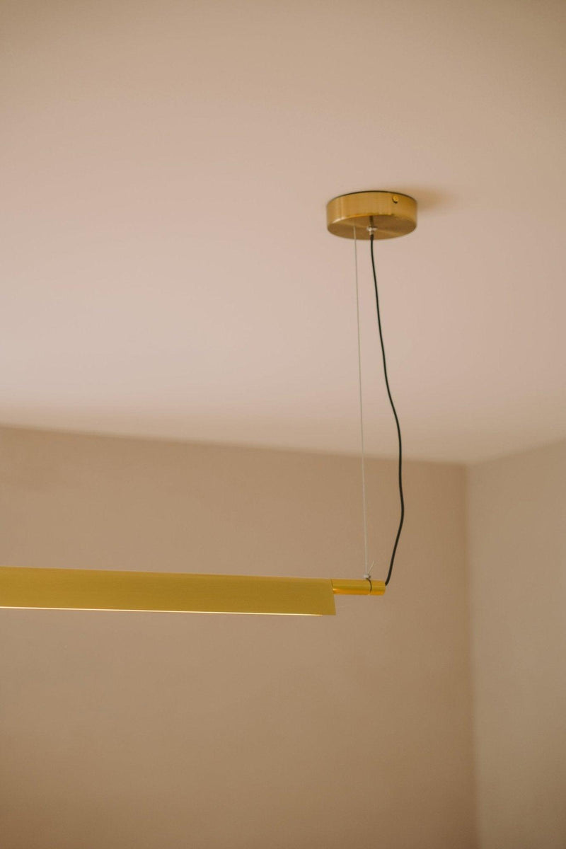 Ando Minimalist Line Brass Kitchen Island Pendant Light-DWHOME