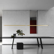 Ando Minimalist Line Brass Kitchen Island Pendant Light-DWHOME