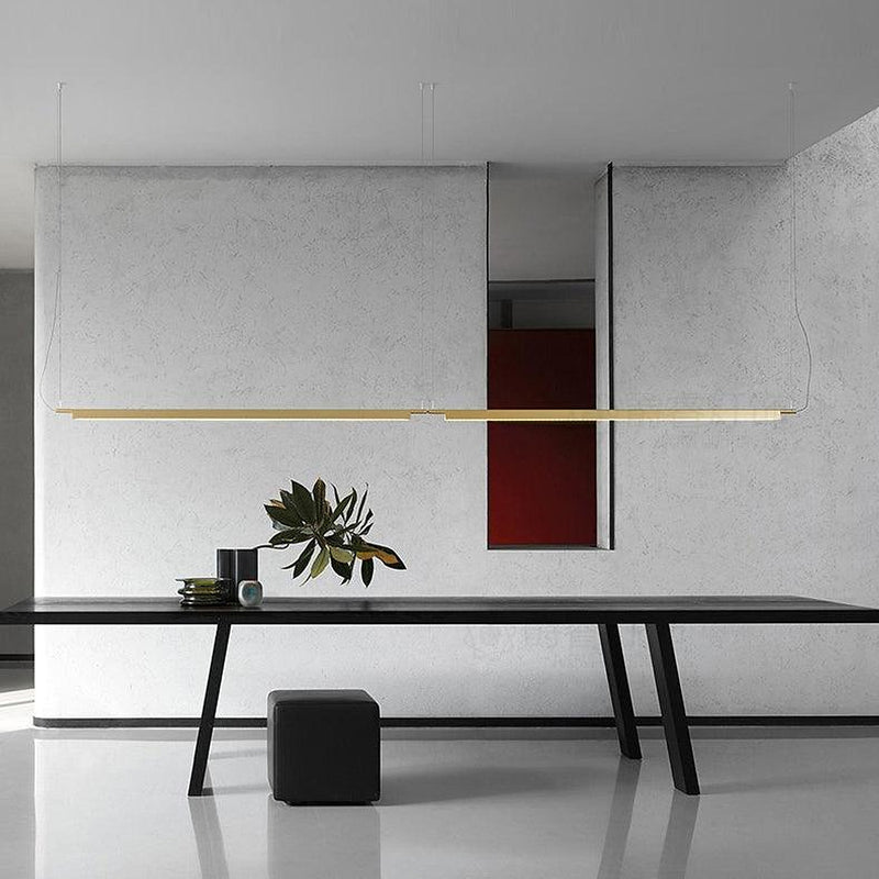 Ando Minimalist Line Brass Kitchen Island Pendant Light-DWHOME