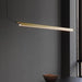 Ando Minimalist Line Brass Kitchen Island Pendant Light.